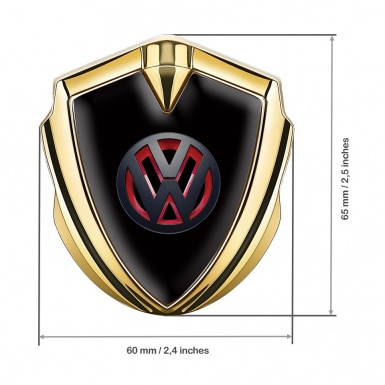 VW Emblem Car Badge Gold Black Background 3d Logo Edition