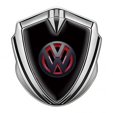 VW Emblem Car Badge Silver Black Background 3d Logo Edition
