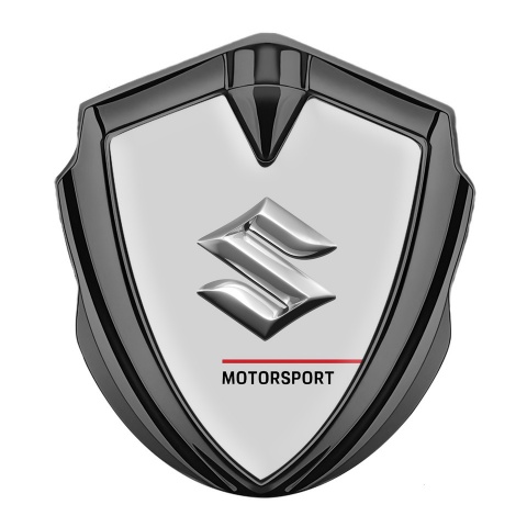 Suzuki Badge Self Adhesive Graphite Grey Base Motorsport Edition