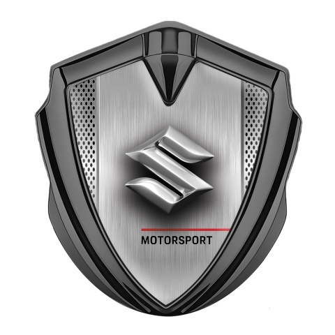 Suzuki Emblem Self Adhesive Graphite Light Grate Frame Motorsport Logo