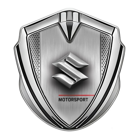 Suzuki Emblem Self Adhesive Silver Light Grate Frame Motorsport Logo