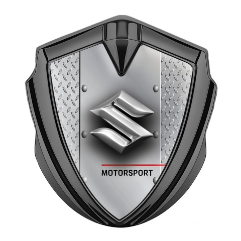 Suzuki Metal Emblem Badge Graphite Light Treadplate Motorsport Edition