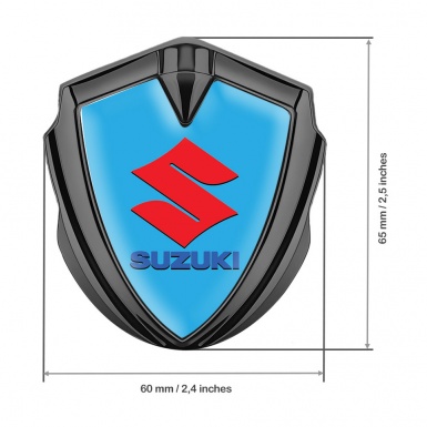 Suzuki Emblem Ornament Graphite Ice Blue Crimson Logo Edition