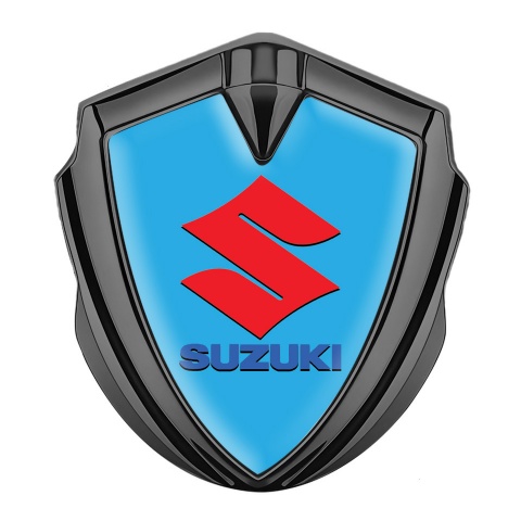 Suzuki Emblem Ornament Graphite Ice Blue Crimson Logo Edition