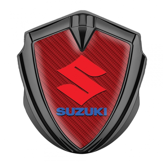 Suzuki 3d Emblem Badge Graphite Red Carbon Crimson Logo Edition