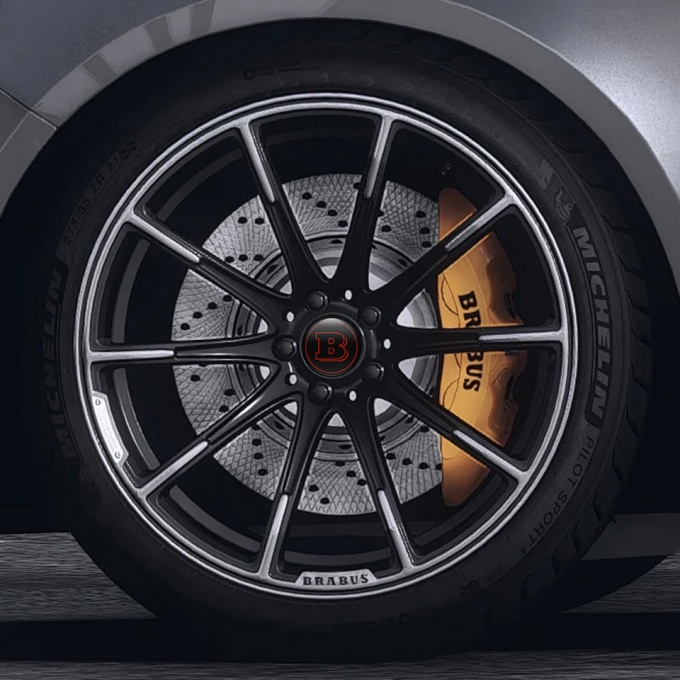 Mercedes Brabus Wheel Center Caps Emblem rocket 900 | Wheel Emblems ...