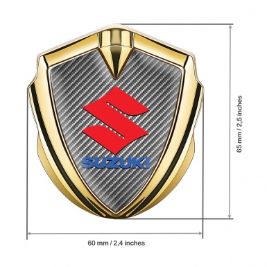 Suzuki Emblem Fender Badge Gold Light Carbon Crimson Logo Variant