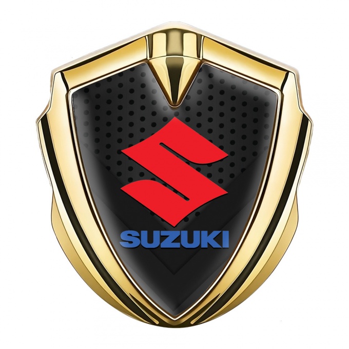 Suzuki Emblem Ornament Gold Dark Pattern Crimson Logo Edition