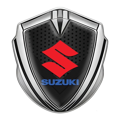 Suzuki Emblem Ornament Silver Dark Pattern Crimson Logo Edition