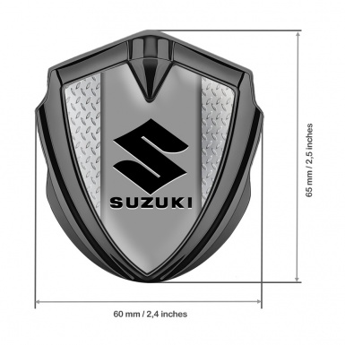 Suzuki Metal Emblem Badge Graphite Light Treadplate Black Logo Variant