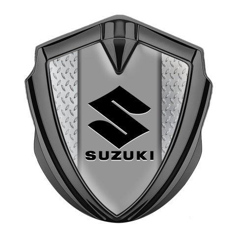 Suzuki Metal Emblem Badge Graphite Light Treadplate Black Logo Variant