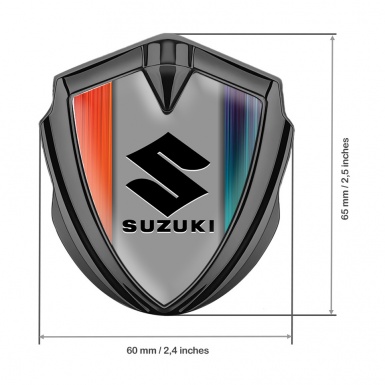 Suzuki Bodyside Domed Emblem Graphite Color Gradient Black Logo Edition