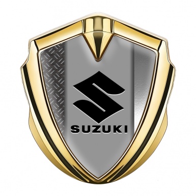 Suzuki Silicon Emblem Gold Half Treadplate Black Logo Edition