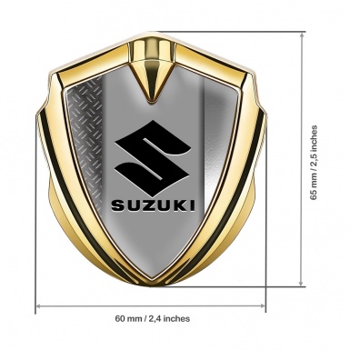 Suzuki Silicon Emblem Gold Half Treadplate Black Logo Edition