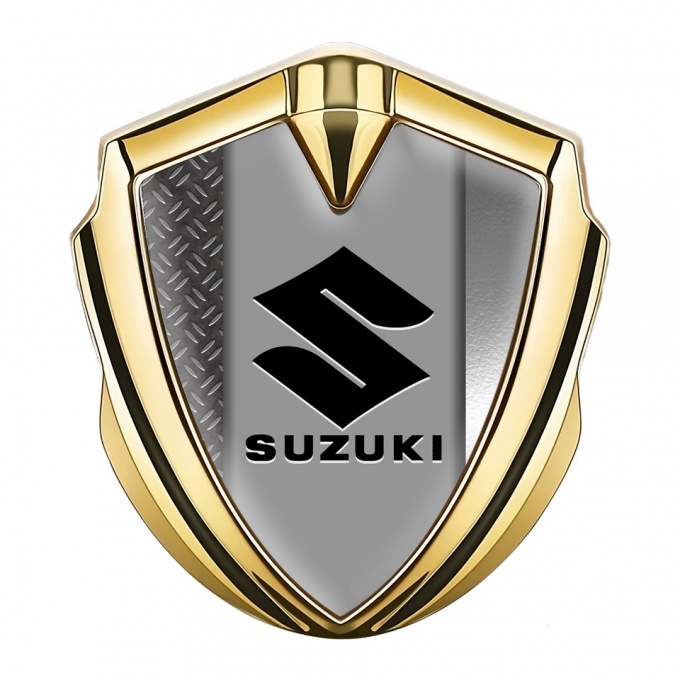 Suzuki Silicon Emblem Gold Half Treadplate Black Logo Edition