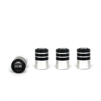 OZ Valve Caps Tire Black - Aluminum 4 pcs Black Racing Logo