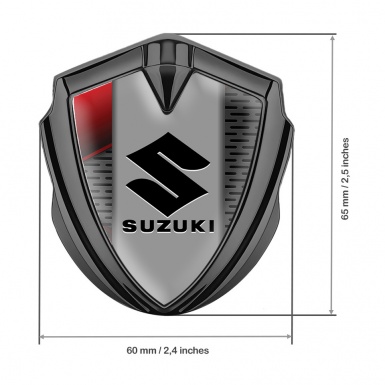 Suzuki Emblem Ornament Graphite Grey Mesh Black Logo Variant