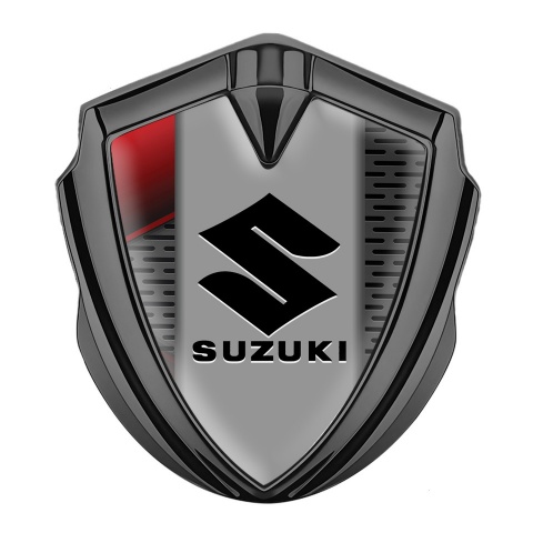 Suzuki Emblem Ornament Graphite Grey Mesh Black Logo Variant