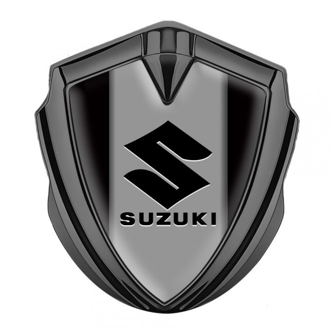 Suzuki Emblem Self Adhesive Graphite Black Base Grey Column Edition