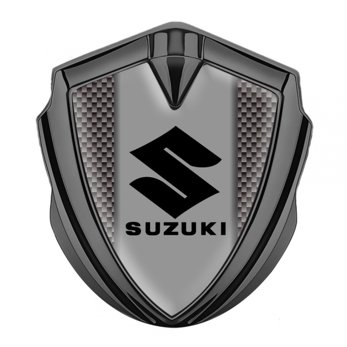 Suzuki Bodyside Emblem Self Adhesive Graphite Grey Carbon Black Logo