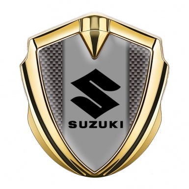 Suzuki Bodyside Emblem Self Adhesive Gold Grey Carbon Black Logo