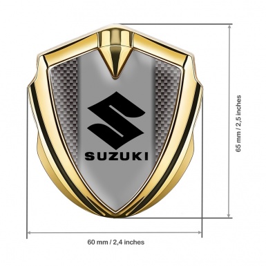 Suzuki Bodyside Emblem Self Adhesive Gold Grey Carbon Black Logo