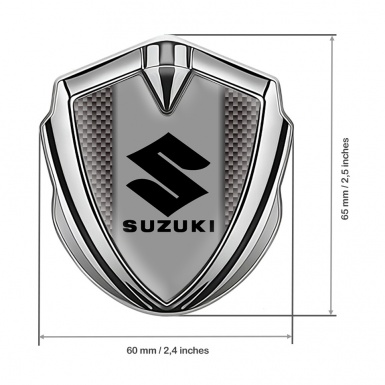 Suzuki Bodyside Emblem Self Adhesive Silver Grey Carbon Black Logo