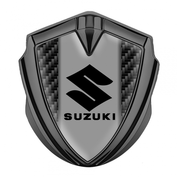 Suzuki Emblem Fender Badge Graphite Black Carbon Black Logo Design