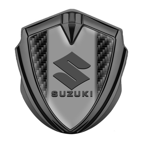 Suzuki Fender Emblem Badge Graphite Black Carbon Grey Logo Design