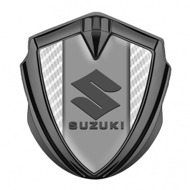 Suzuki Emblem Self Adhesive Graphite White Carbon Grey Logo Edition