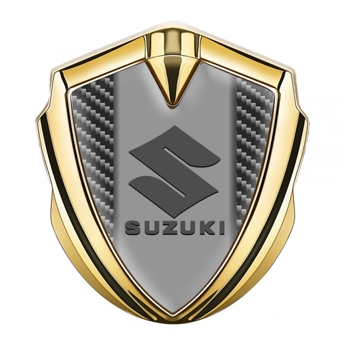 Suzuki Emblem Ornament Gold Black Carbon Grey Logo Design