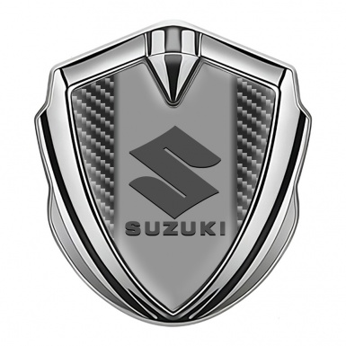 Suzuki Emblem Ornament Silver Black Carbon Grey Logo Design