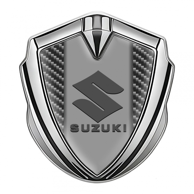 Suzuki Emblem Ornament Silver Black Carbon Grey Logo Design