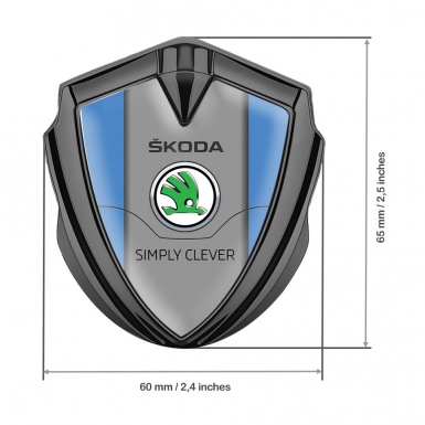 Skoda Metal Emblem Self Adhesive Graphite Blue Print Classic Green Logo