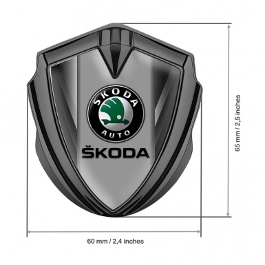 Skoda Emblem Ornament Graphite Grey Fragments Black Classic Logo