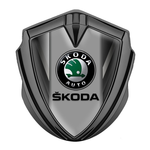 Skoda Emblem Ornament Graphite Grey Fragments Black Classic Logo