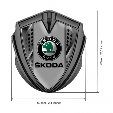 Skoda Fender Emblem Badge Graphite Machine Parts Black Logo Variant