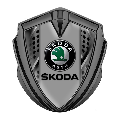 Skoda Fender Emblem Badge Graphite Machine Parts Black Logo Variant