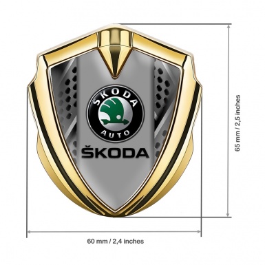 Skoda Fender Emblem Badge Gold Machine Parts Black Logo Variant