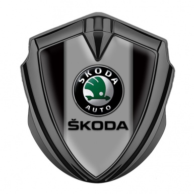 Skoda Emblem Ornament Graphite Black Base Dark Logo Edition