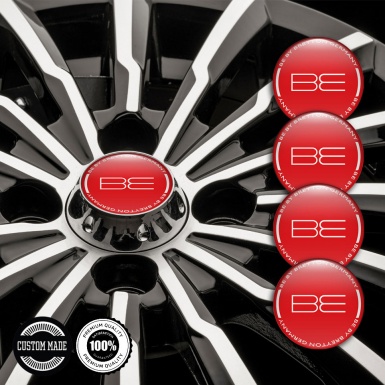 Breyton Emblems for Wheel Center Caps Red White Edition