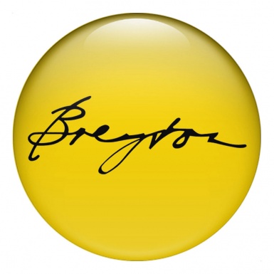 Breyton Silicone Emblems for Wheel Center Caps Yellow Logo Edition