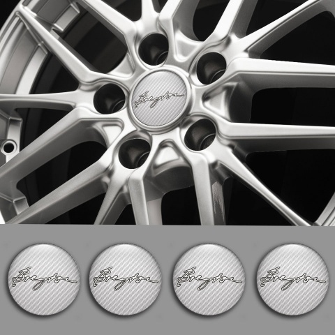 Breyton Silicone Stickers for Wheel Center Caps Light Carbon Logo Edition