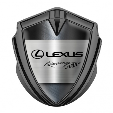Lexus Emblem Self Adhesive Graphite Metallic Panel Racing Logo Design