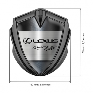 Lexus Emblem Self Adhesive Graphite Metallic Panel Racing Logo Design