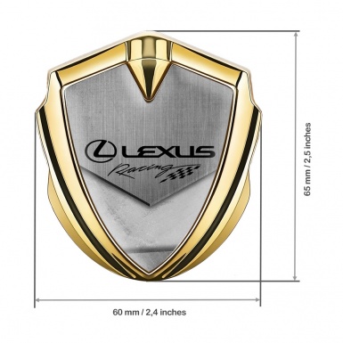 Lexus Emblem Ornament Gold Tarmac Texture Racing Logo Edition