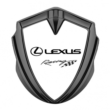 Lexus 3d Emblem Badge Graphite White Print Racing Logo Design