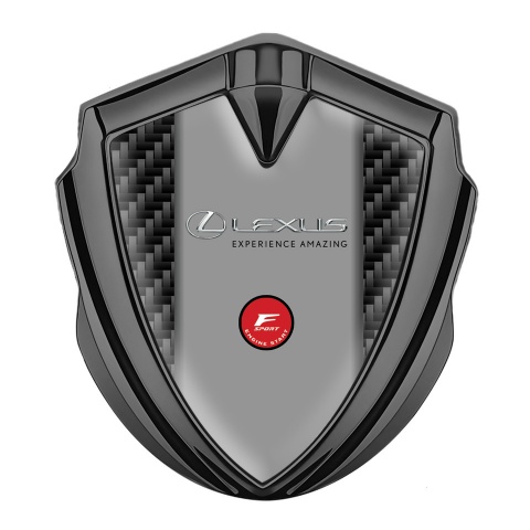 Lexus Emblem Fender Badge Graphite Black Carbon F Sport Edition