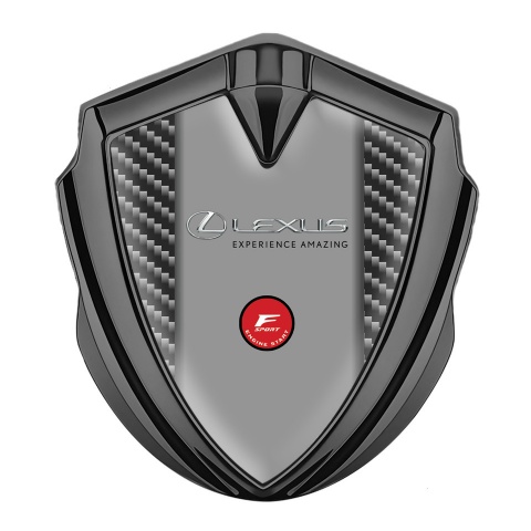 Lexus Metal Emblem Badge Graphite Dark Carbon F Sport Variant