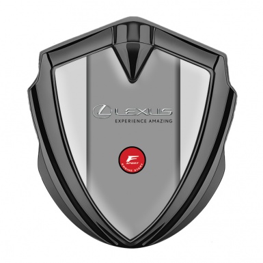 Lexus Domed Emblem Badge Graphite Moon Grey Motif F Sport Edition